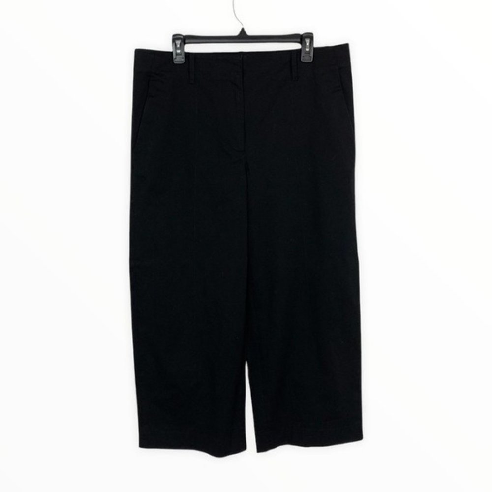 COS Black Wide-Leg Cropped Trousers